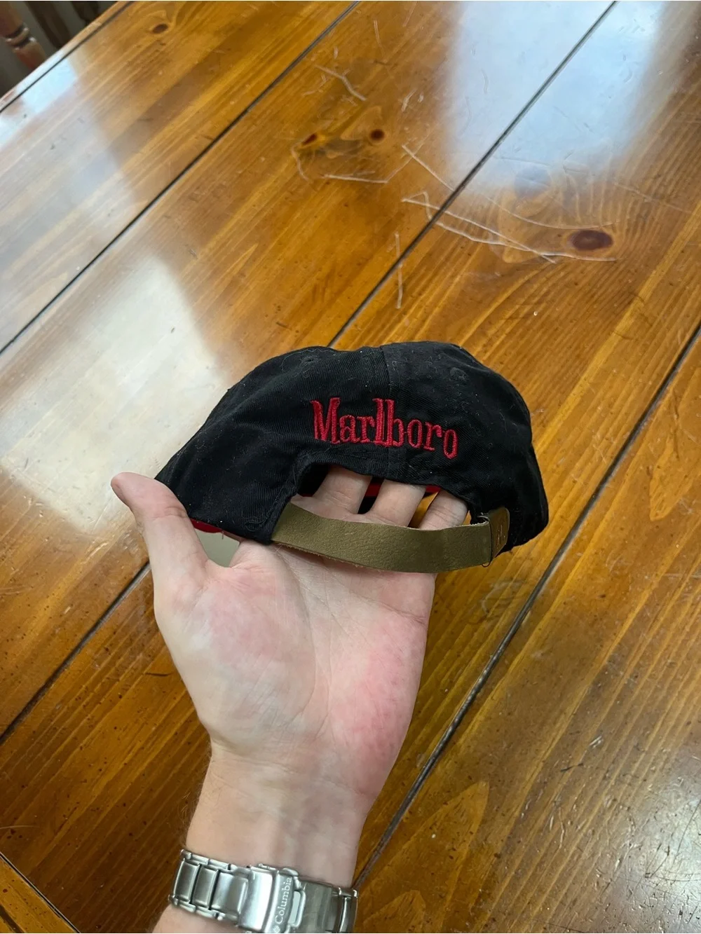 Vintage 90s Marlboro Country Store Black Strapback Hat NWT Deadstock